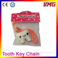 High quality tooth design cute couple keychain for sale,plastic keychain
